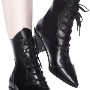 Killstar Raven Toe Pointed Boots size 5